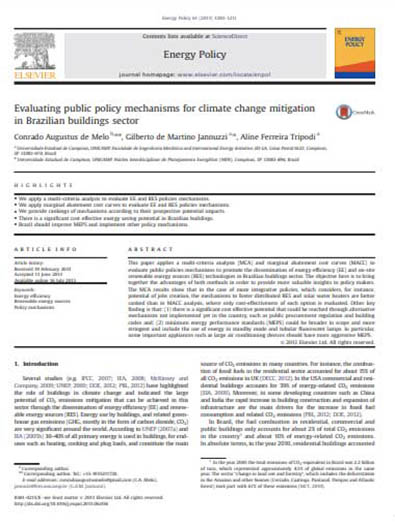 Evaluating public policy mechanisms for climate change mitigation in Brazilian buildings sector (666kb)