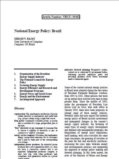 National Energy Policy: Brazil (171kb)