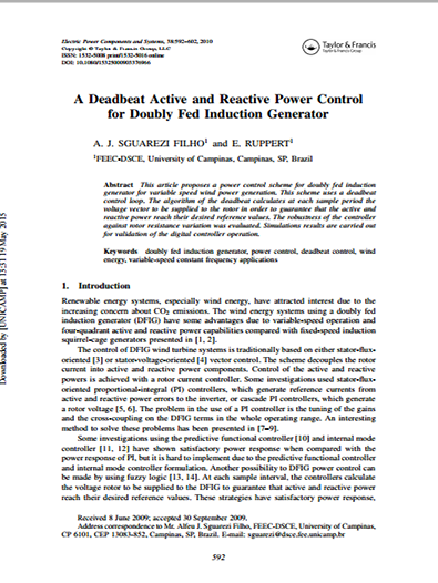 A Deadbeat Active and Reactive Power Control for Doubly Fed Induction Generator (912kb)